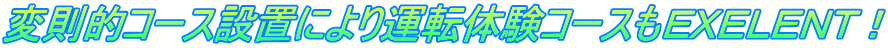 変則的コース設置により運転体験コースもＥＸＥＬＥＮＴ！