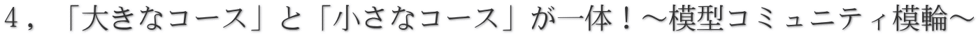 ４，「大きなコース」と「小さなコース」が一体！～模型コミュニティ模輪～